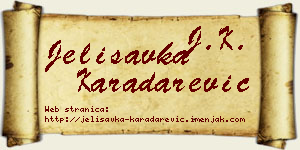 Jelisavka Karadarević vizit kartica